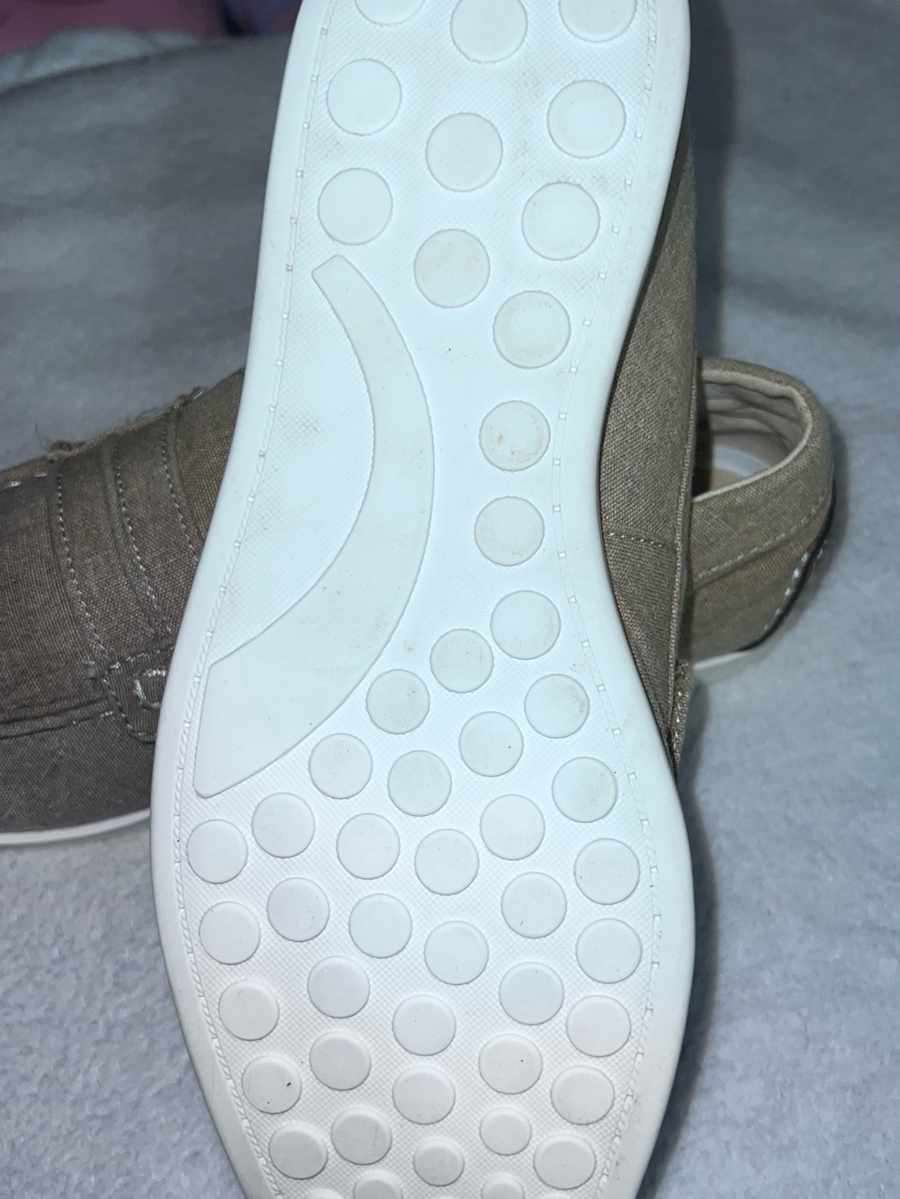 Men's Casual Slip-On Loafers in Taupe Canvas MS009 - Picture 2 of 7